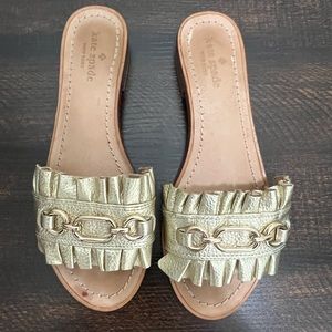 Kate Spade Gold Sandals - size 8